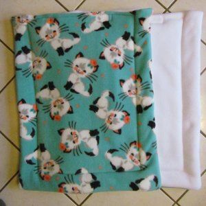 Large Refillable Fleece Cat Kitty Catnip Pad Mat Toy Organic Cat Nip Handmade